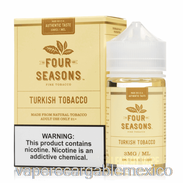 Vape Tabaco Turco Recargable - Cuatro Estaciones - 60ml 18mg